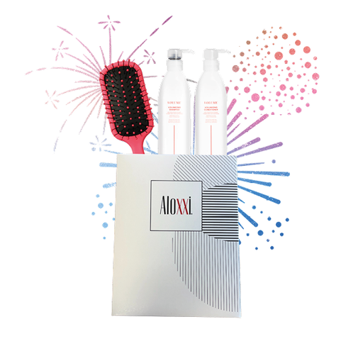 Promo: Aloxxi Xmas 2025 - Volumizing Shampoo + Conditioner 300ml met Gratis Borstel