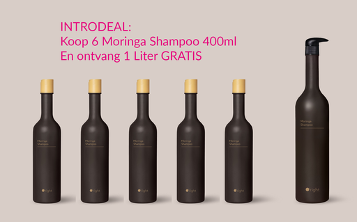 Promo: O'right Moringa Shampoo 6 x 400ml + 1 Liter GRATIS