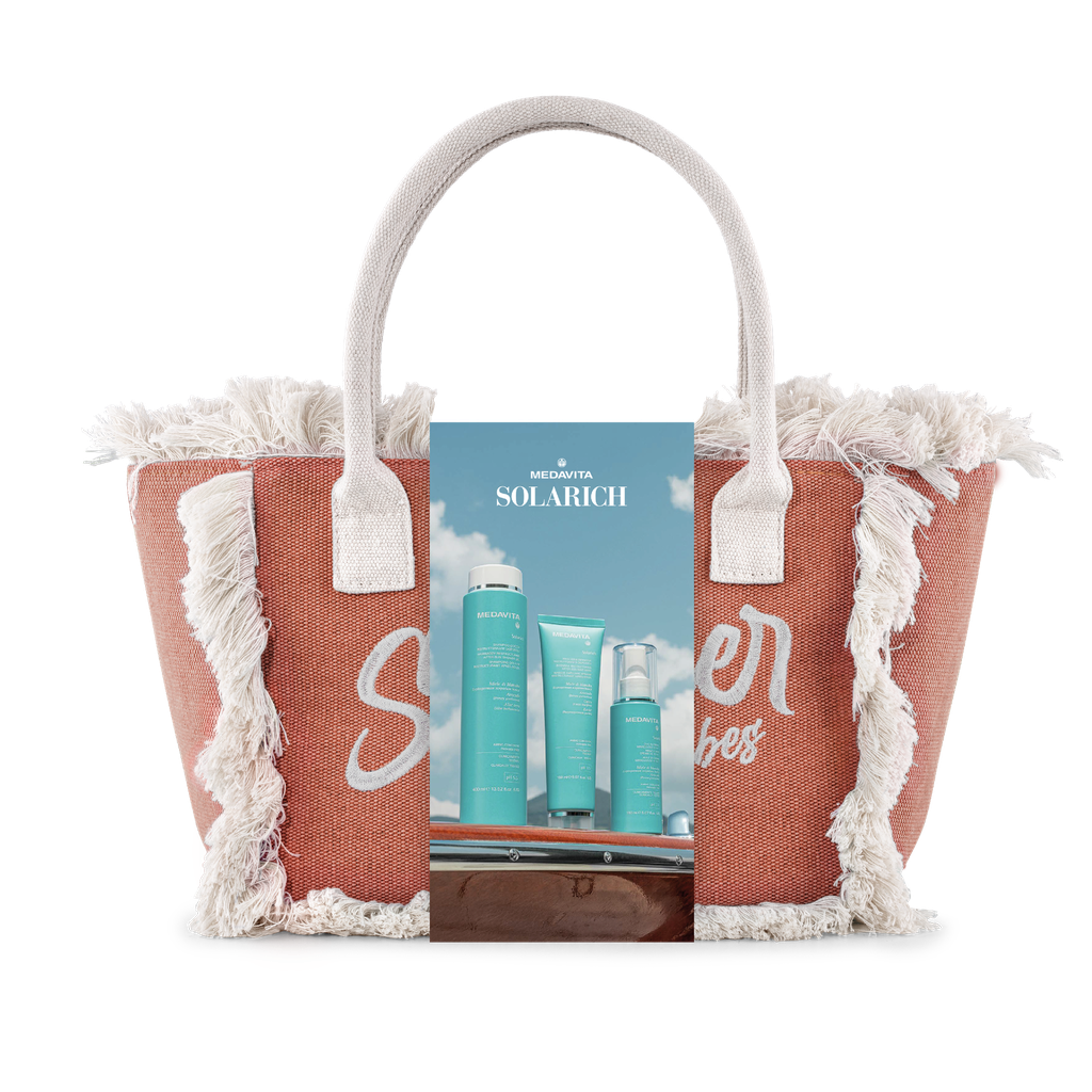 Medavita Solarich Kit 2025  3 Products: Shampoo&Shower - Mask - Miracle 10 in 1- Bag