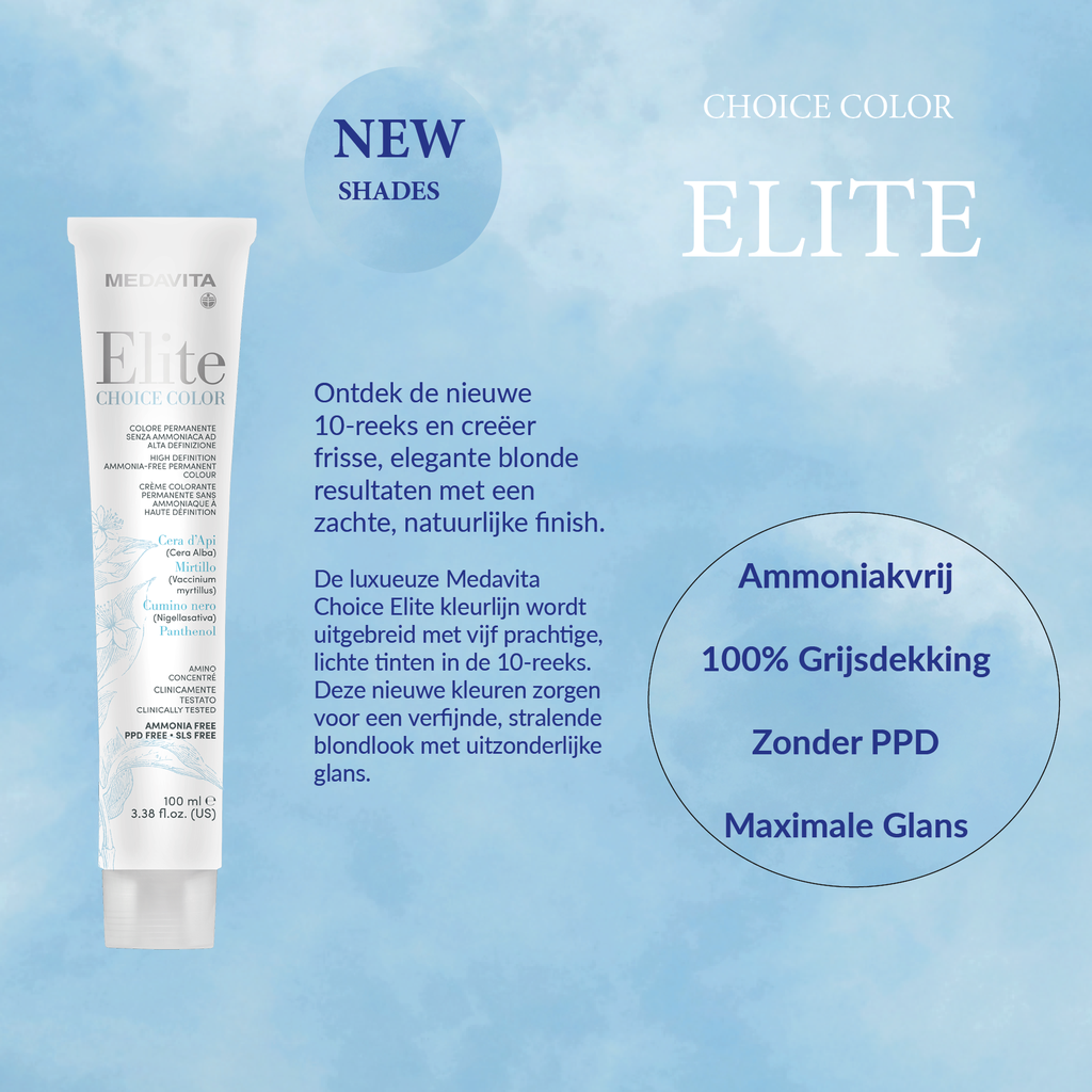 Promo: Medavita Choice Color Elite New Shades Promotion (5 colors + 1 Free Developer 5 Volume)