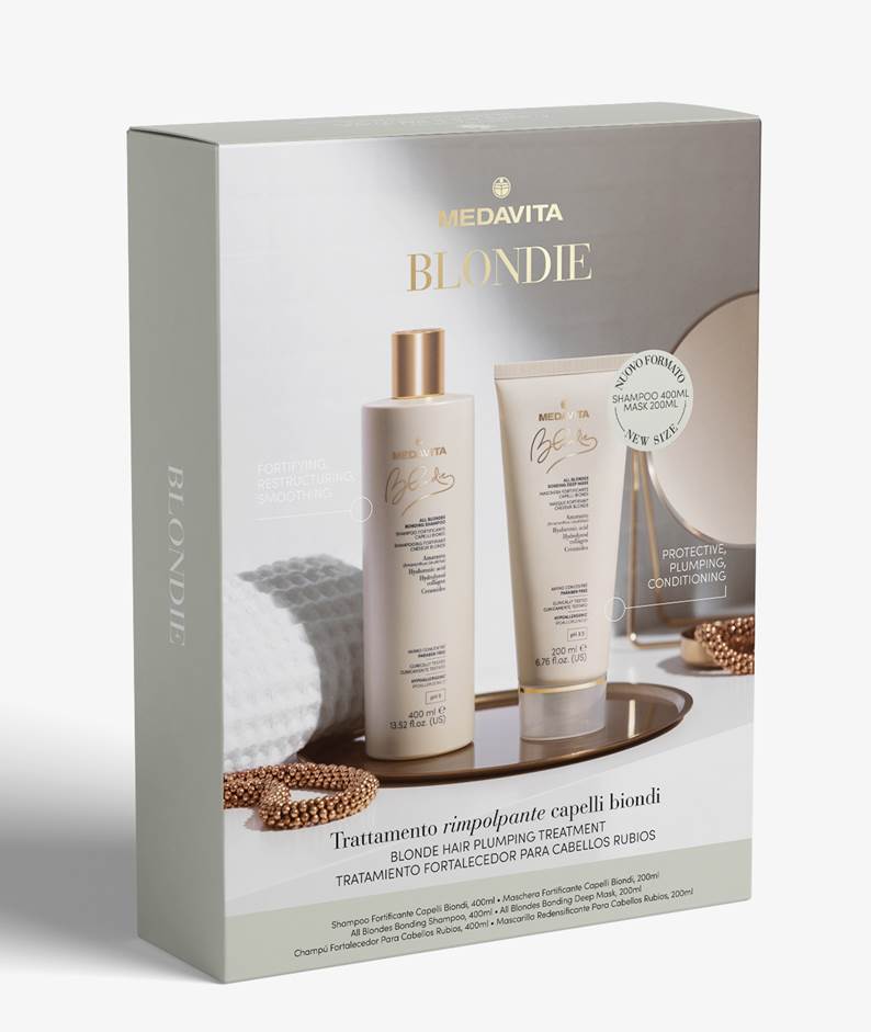 PROMO 3A: Medavita Blondie Shampoo 400ml + Mask 200ml Kit