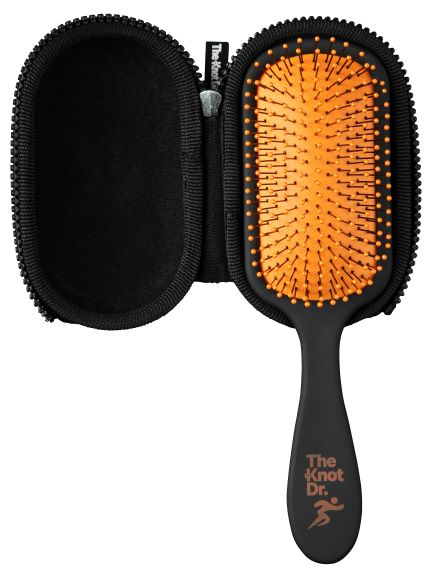 The Knot Dr. Pro Sport paddle brush with Tangerine pad