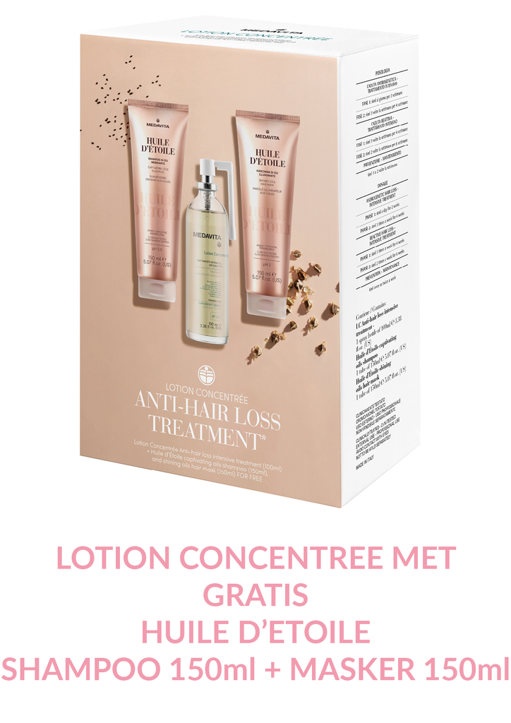 Promo 7B: Medavita Lotion Concentrée  Spray 100ml + HDE sh &amp; cond 150ml 