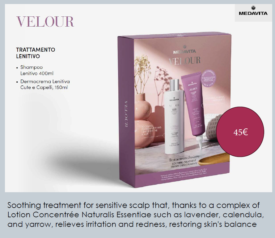 PROMO: Medavita Velour Bundle Shampoo 400ml + Hair & Scalp Cream 150ml - Kit 