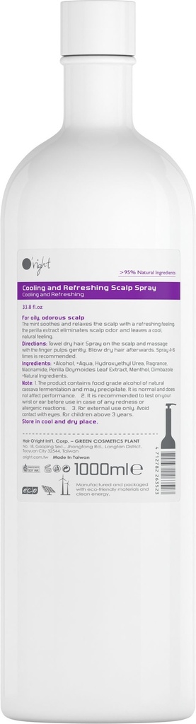 O'right Cooling and Refreshing Scalp Spray Refill