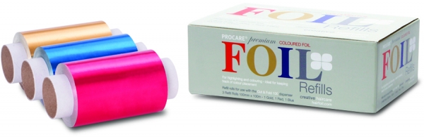 Procare Cut & Fold Foil Gold - Blue - Red 3x 10cm x 100m