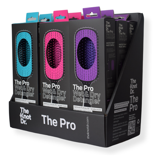 [KNOT-KDP900] The Knot Dr. Pro Box 9 haarborstels met display (3kleuren)