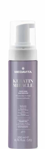 [02440] Medavita Keratin Miracle Frizz Over Hair Mousse 200ml