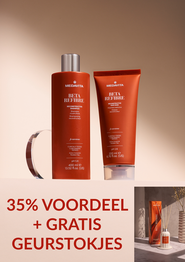 [3010841] PROMO 2B: Koop 3 x Medavita B-Refibre Shampoo 400ml + Mask 200ml En Ontvang 1 x GRATIS Geurstokjes