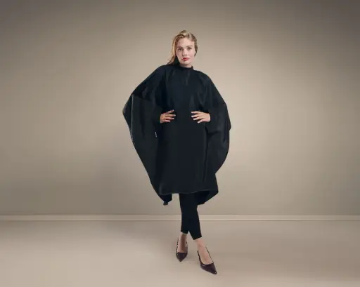 [92206] Kapmantel Silque Balayage Colouring Cape - Black - Hooks